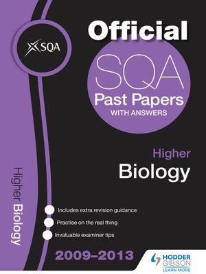 cover image of SQA Past Papers 2013 Higher Biology